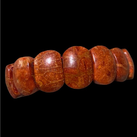 Red Sponge Coral Sterling Silver pendant and necklace with bracelet 18” & 7-7.5” - Picture 8 of 10